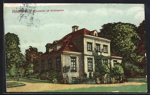 Künstler-AK Hannover, Prinzenhaus im Welfengarten