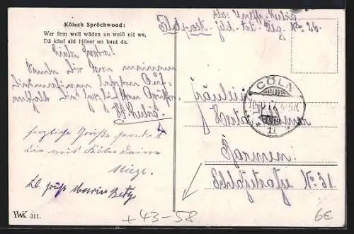 AK Köln, Kölner Originale: Maier Bock, Hahnentor