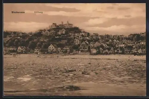 AK Hamburg-Blankenese, Blick zum Süllberg