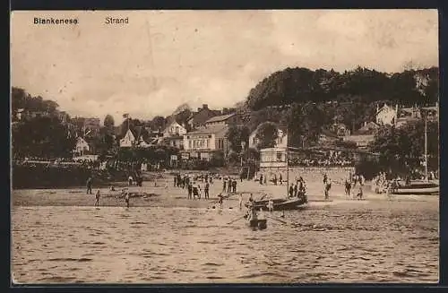 AK Hamburg-Blankenese, Strandleben am Culmbacher Bierhaus