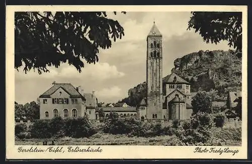 AK Gerolstein /Eifel, Blick zur Erlöserkirche