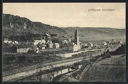 AK Gerolstein, Ortsansicht aus der Vogelschau