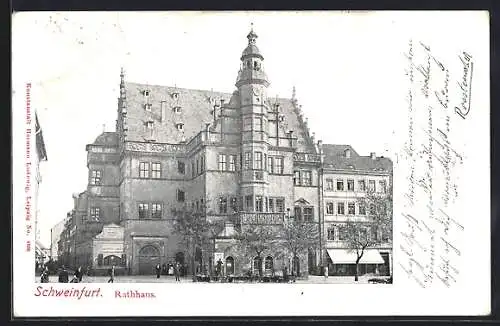 AK Schweinfurt, Blick zum Rathaus