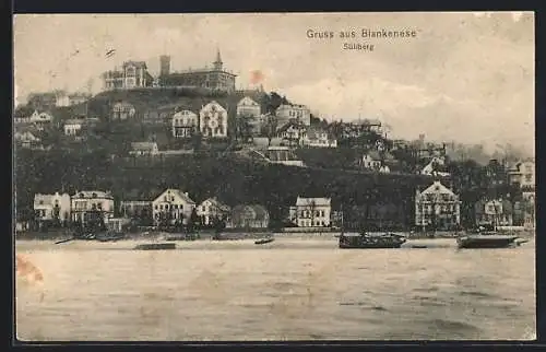 AK Hamburg-Blankenese, Teilansicht mit Süllberg