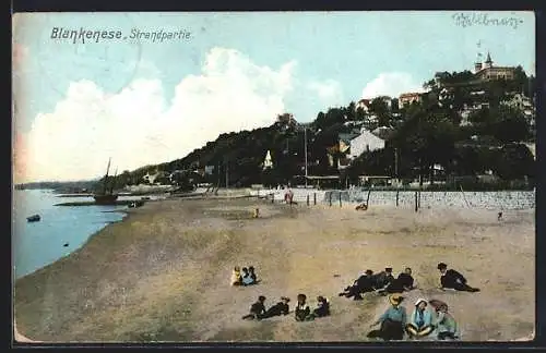 AK Hamburg-Blankenese, Strandpartie