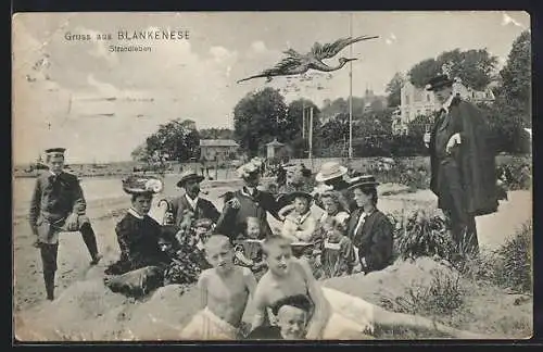 AK Hamburg-Blankenese, Strandleben