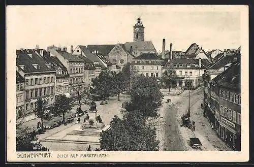 AK Schweinfurt, Blick auf Marktplatz