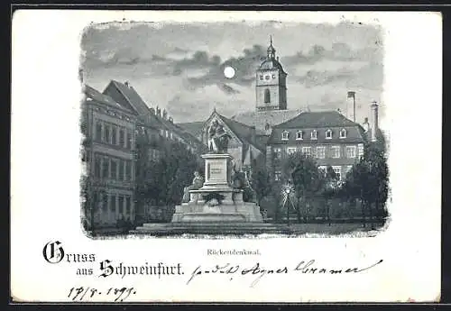 AK Schweinfurt, Rückertdenkmal