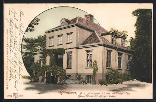 AK Hannover, Das Prinzenhaus im Welfengarten, Geburtshaus der Königin Luise