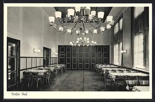 AK Hannover, Grosser Saal im Hotel-Restaurant Bäckeramtshaus