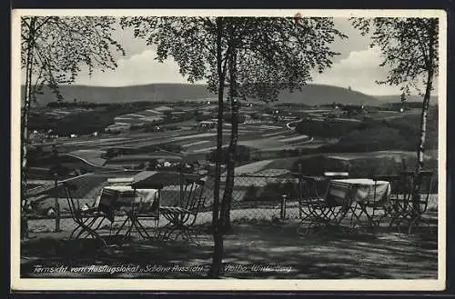 AK Vlotho, Fernsicht vom Ausflugslokal Schöne Aussicht, Winterberg