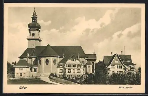 AK Aalen, Kath. Kirche mit Umgebung