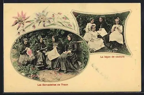 AK Thaon-les-Vosges, Les Bernadettes, la lecon de couture