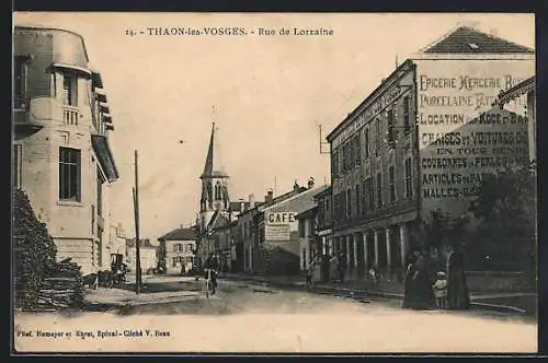 AK Thaon-les-Vosges, Rue de Lorraine