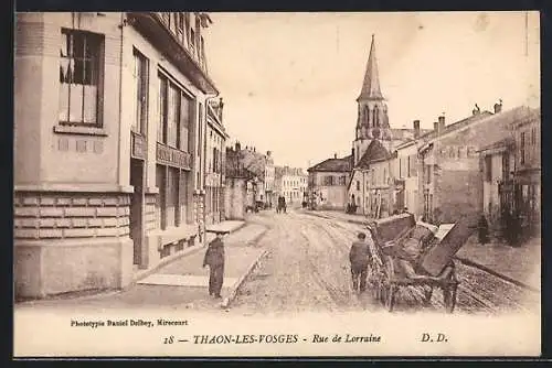 AK Thaon-les-Vosges, Rue de Lorraine