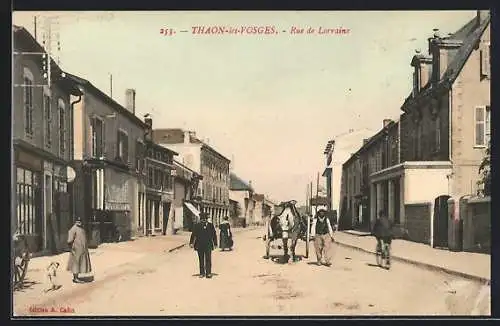 AK Thaon-les-Vosges, Rue de Lorraine