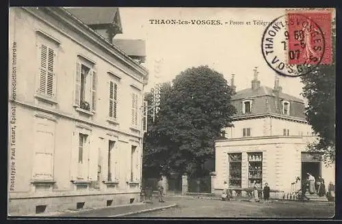 AK Thaon-les-Vosges, Postes et Tèlègraphes