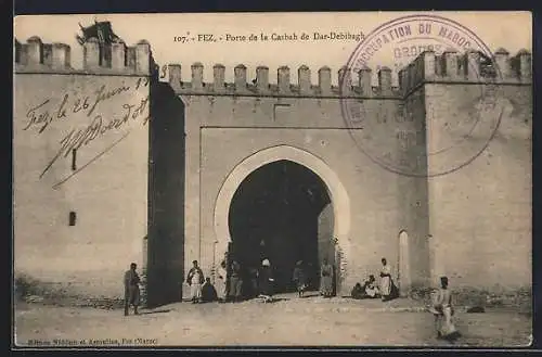 AK Fez, Porte de la Casbah de Dar-Debibagh