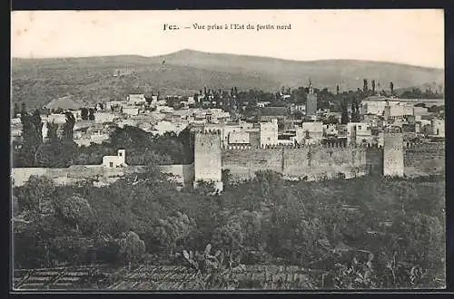 AK Fez, Vue prise à l`Est du forlin nord