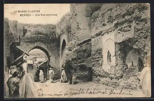 AK Meknès, une rue ancienne