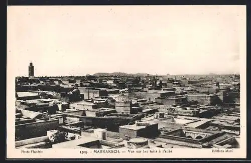 AK Marrakech, Vue sur les toits à l`aube