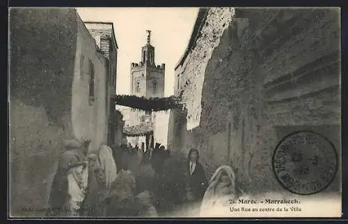 AK Marrakech, Une Rue au centre de la Ville