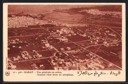 AK Rabat, vue générale en avion