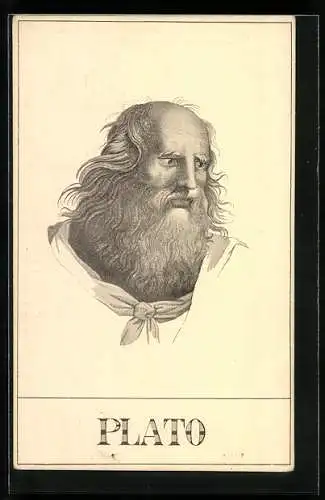 AK Plato, Portrait des Philosophen