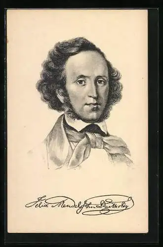 AK Felix Mendelssohn Bartholdy, Komponist, 1809-1847