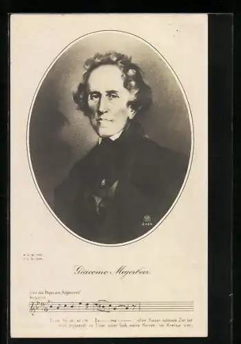 AK Portrait von Giacomo Meyerbeer