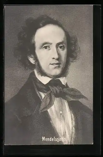 AK Felix Mendelssohn Bartholdy, deutscher Komponist