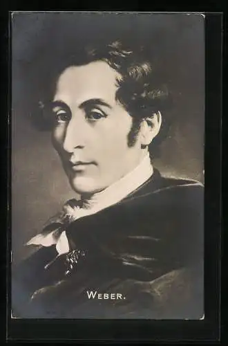 AK Portrait vom Komponist Carl Maria von Weber