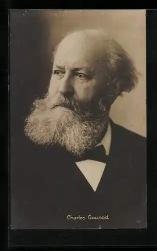 AK Portrait von Charles Gounod im Anzug mit weissem Bart