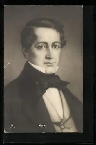 AK Portrait des Dichter Nicolai