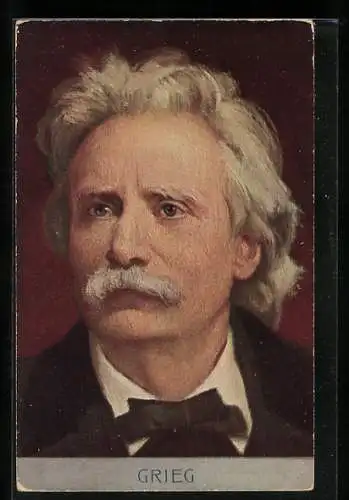 AK Grieg, Portrait des Musikers