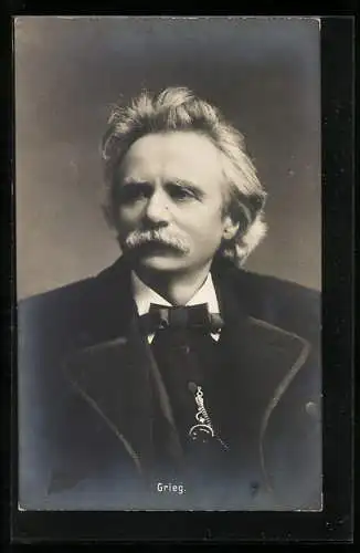 AK Portrait des Komponisten Edvard Hagerup Grieg