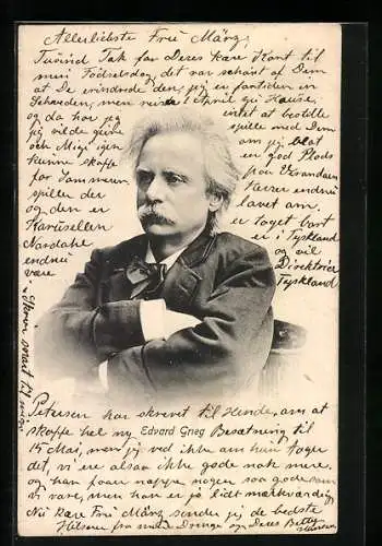 AK Portrait von Edvard Grieg