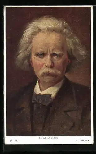 AK Komponist Edvard Grieg im Anzug