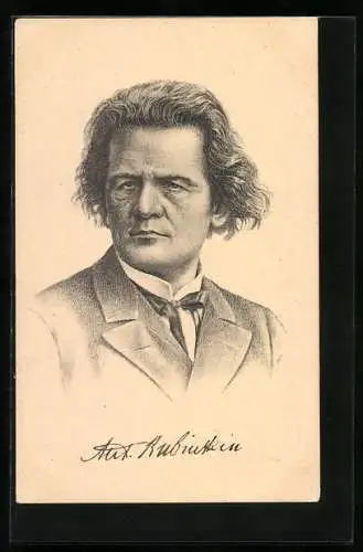 Künstler-AK Anton Rubinstein, Portrait des Komponisten