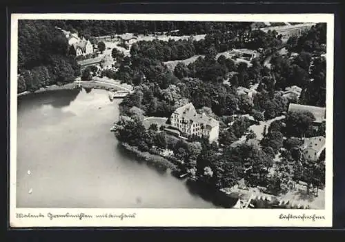 AK Malente-Gremsmühlen, Panorama mit Kurhaus, Luftaufnahme