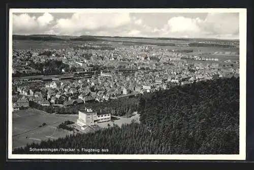 AK Schwenningen / Neckar, Totale v. Flugzeug aus gesehen