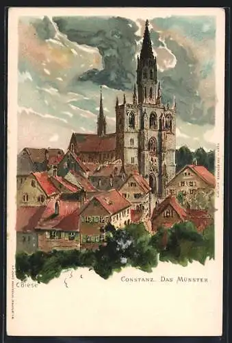 Künstler-AK C.Biese: Constanz, das Münster