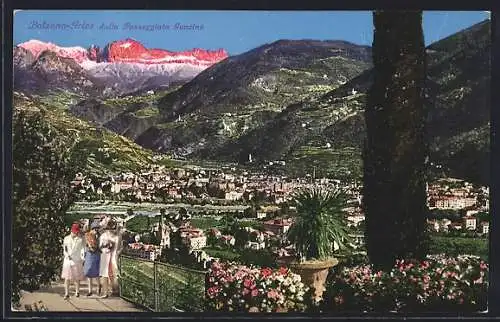 AK Bolzano-Gries, Panorama dalla Passeggiata Guncina