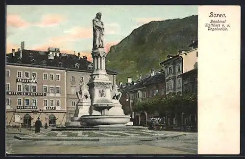 AK Bozen, Denkmal Walthers von der Vogelweide