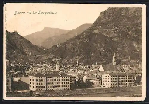 AK Bozen, Ortspanorama mit Sarnerscharte