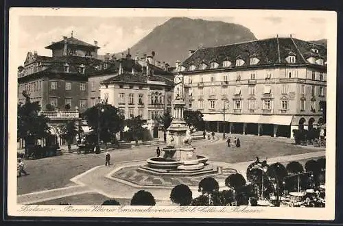 AK Bolzano, Piazza Vittorio Emanuele verso Hotel Cittá di Bolzano