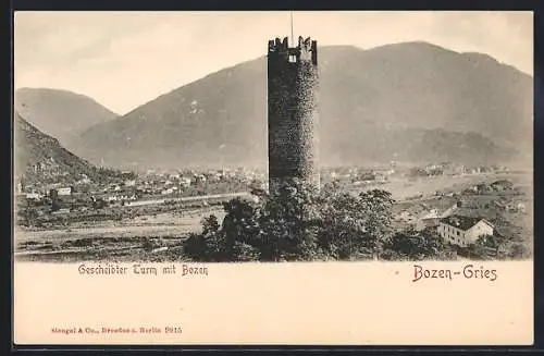 AK Bozen-Gries, Gescheibter Turm mit Bozen