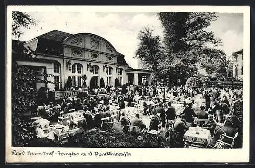 AK Bad Nenndorf, Parkterrasse am Kurhaus