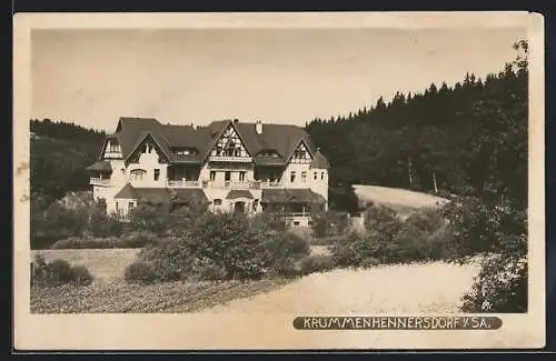 AK Krummenhennersdorf, Blick zum Kirchlichen Bundeshaus