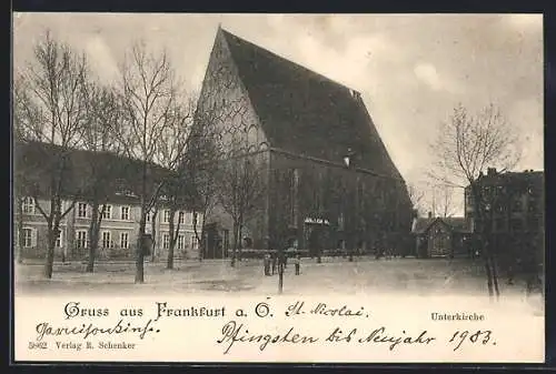 AK Frankfurt /Oder, Blick zur Unterkirche